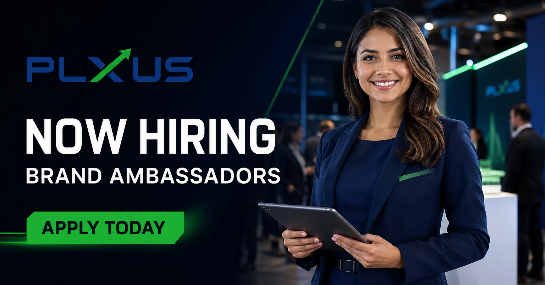 Plexus Group Services recruitment graphic announcing Brand Ambassador openings